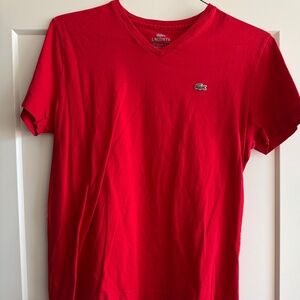 Red Izod Tee Shirt Lacoste